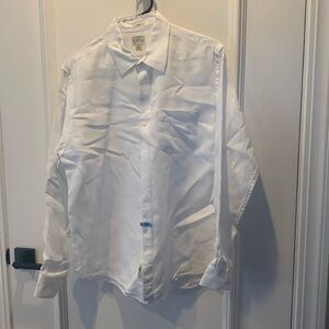 White linen button down